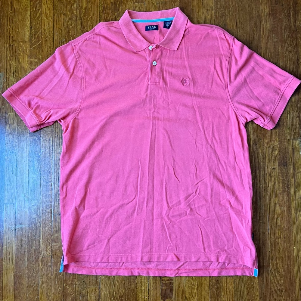 NWOT Izod Silkwash Salmon Polo Shirt XL